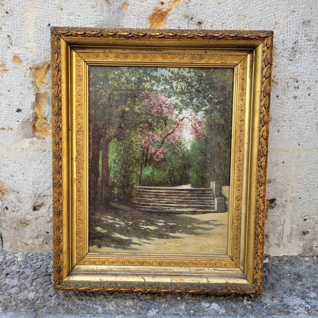 Manuel Ramos Artal, Garden Scene, Late 1800s, Oil on Canvas, Framed For Sale - Image 6 of 18