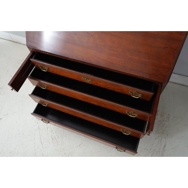 Brown Wright Table Co Cherry Secretary Desk For Sale - Image 8 of 18