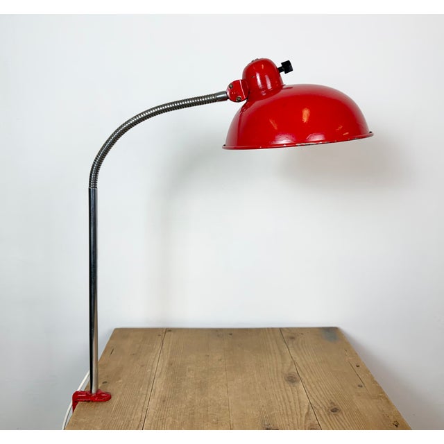 Large Vintage Industrial German Workshop Table Lamp from Helo Leuchten, 1950s For Sale - Image 17 of 18