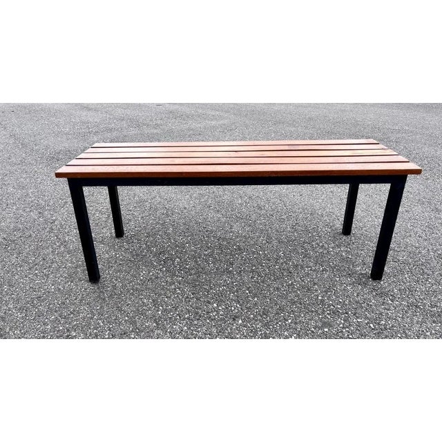 1950s Vintage Industrial Bench For Sale - Image 5 of 7