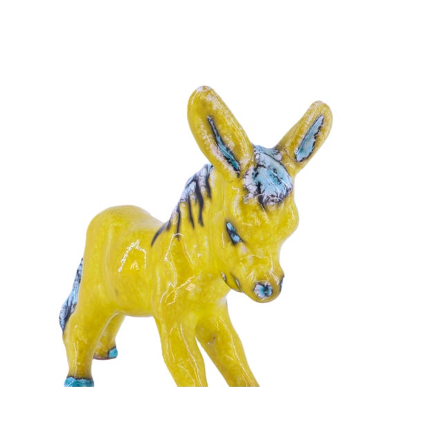 Ceramic Vintage Vietri Donkey Figurine For Sale - Image 7 of 9
