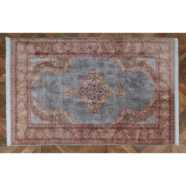 2000 - 2009 Turkish Silk Kayseri Rug For Sale - Image 5 of 5
