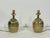 Metal Pair of Vintage Brass Capsule Table Lamps With Black Shades For Sale - Image 7 of 8