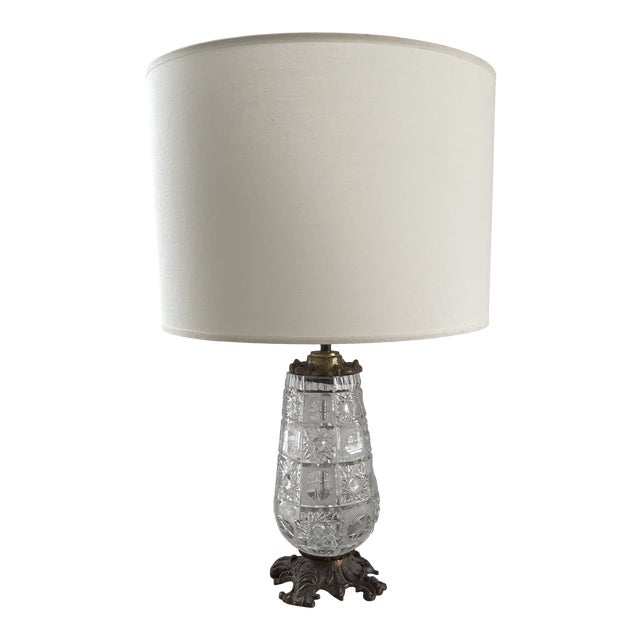 1990s French Style Crystal Lamp For Sale
