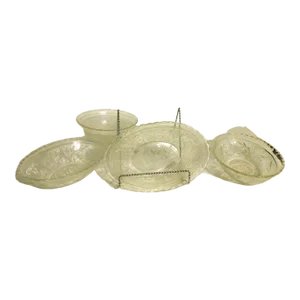Vintage Sandwich Glass Clear Bowls- Set of 4