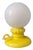 Yellow Ceramic Table Lamp with Glass Shade, West Germany For Sale