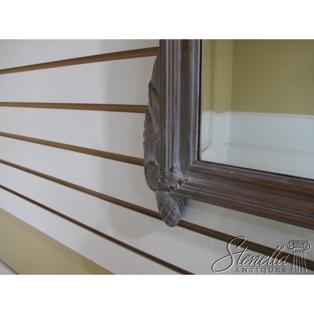1990s Friedman Brothers #6343 White Washed Carved Frame Decorative Mirror For Sale - Image 5 of 9