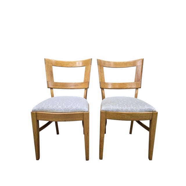 Mid 20th Century MCM Attributed Heywood-Wakefield Dining Chairs in Blonde Birch – Set of 4 For Sale - Image 5 of 10