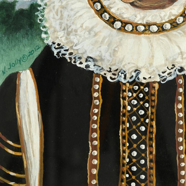 Set of Six Paintings of Dogs in Human Attire by Nancy Jolly For Sale - Image 18 of 18