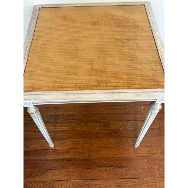 1950s 1950s Painted Neoclassical Game Table With Velvet Playing Surface For Sale - Image 5 of 6
