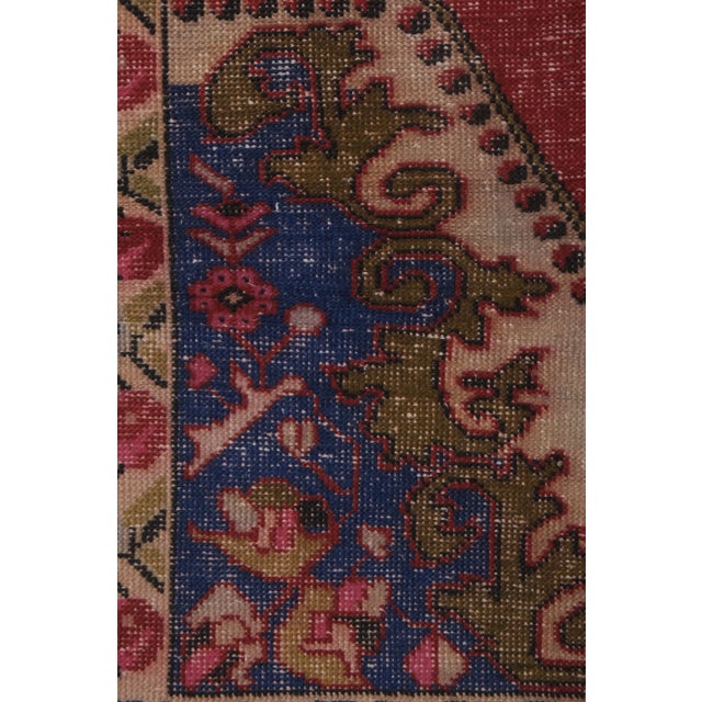 1960s Vintage Turkish Oushak Rug 4'5'' X 7'3'' For Sale - Image 9 of 13