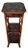 Chinoiserie Lacquered Bamboo 3-Tier Pedestal & Drawer For Sale