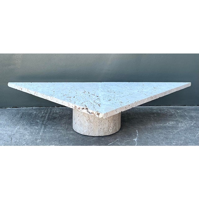 Postmodern Vintage Geometric Coquina Coffee Table For Sale - Image 3 of 12