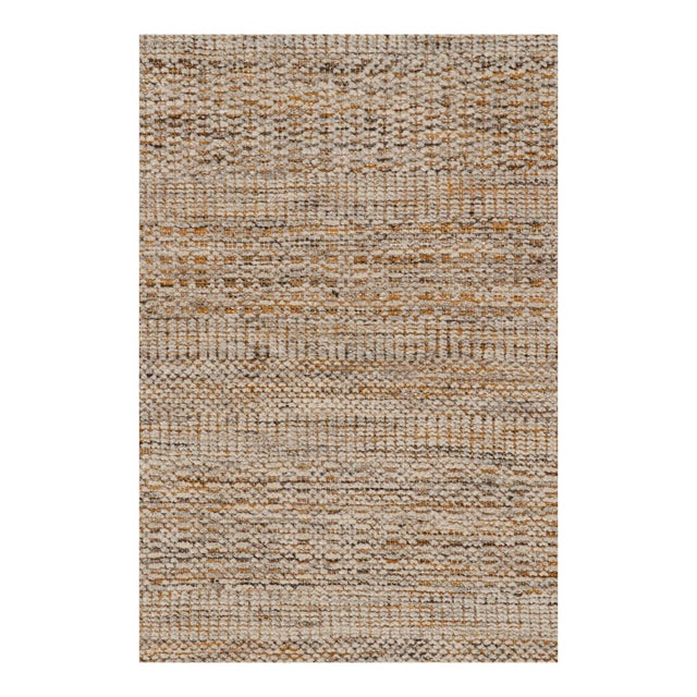 Rug & Kilim’s Contemporary Textural Kilim in Beige-Brown Orange and White Tones For Sale