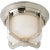 Thomas O'Brien for Visual Comfort Signature Milton Short Flush Mount in Polished Nickel with White Glass For Sale