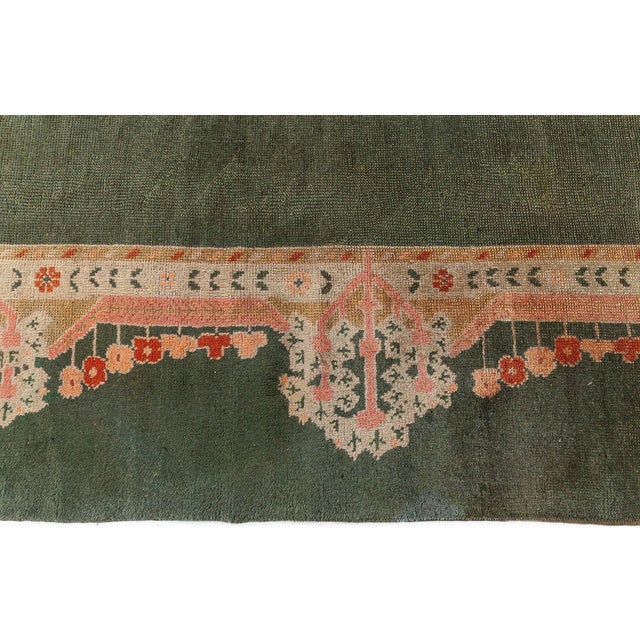 Doris Leslie Blau Antique Arts and Crafts Donegal Green Rug For Sale In New York - Image 6 of 8