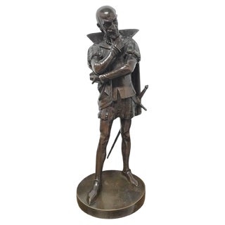 18th Century Bronze Statue of a Shakespearean Character For Sale