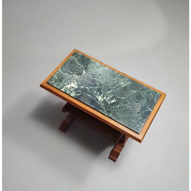 Magazine Holder with Green Marble Top, 1960s For Sale - Image 9 of 17