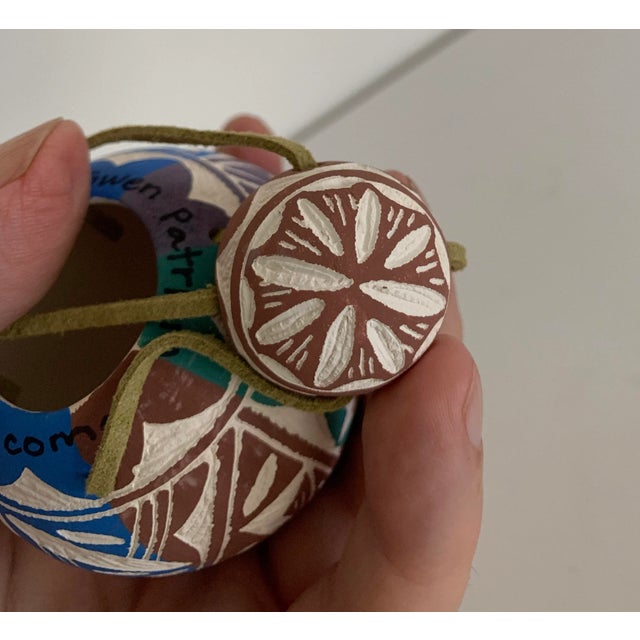 2010s Contemporary Native American Acoma Pottery Hot Air Balloon Ornament by Gwen Patricio For Sale - Image 5 of 8