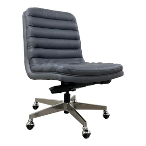 Hooker Modern Slate Gray Channeled Leather Wyatt Desk Chair