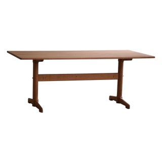 Mid-Century Modern Dining Room Table in Oak & Teak by Ditte & Adrian Heath, 1960s For Sale