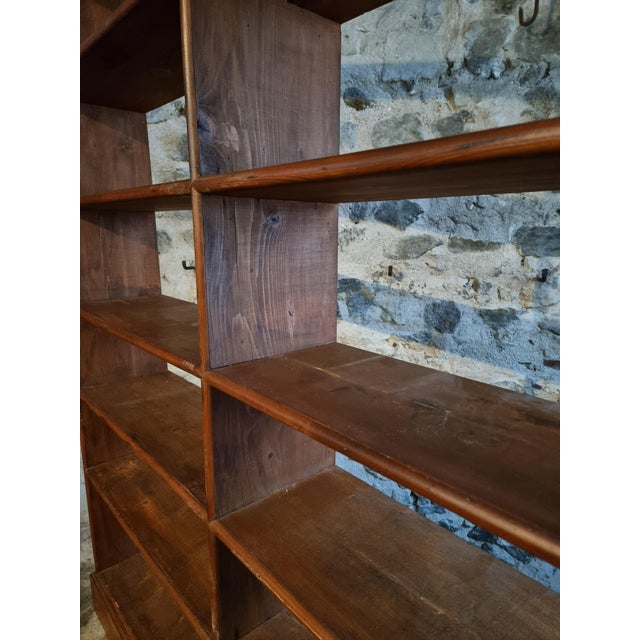 Wood Antique French Open Bookcase from Chalmette, 1930s For Sale - Image 7 of 18