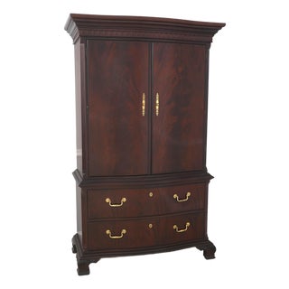 Thomasville 2 Door Mahogany Bedroom Armoire Chest For Sale