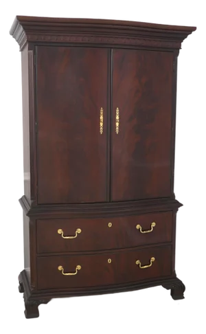 Thomasville 2 Door Mahogany Bedroom Armoire Chest
