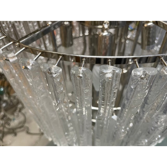 Large Murano Glass Rod Chandelier, Italy, 1980s For Sale - Image 9 of 18