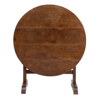 19th Century French Oak Wine Tasting Folding Table For Sale