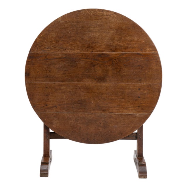 19th Century French Oak Wine Tasting Folding Table For Sale