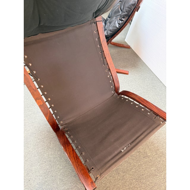 Black Vintage Ingmar Relling for Westnofa Siesta Lounge Chairs, Pair For Sale - Image 8 of 12