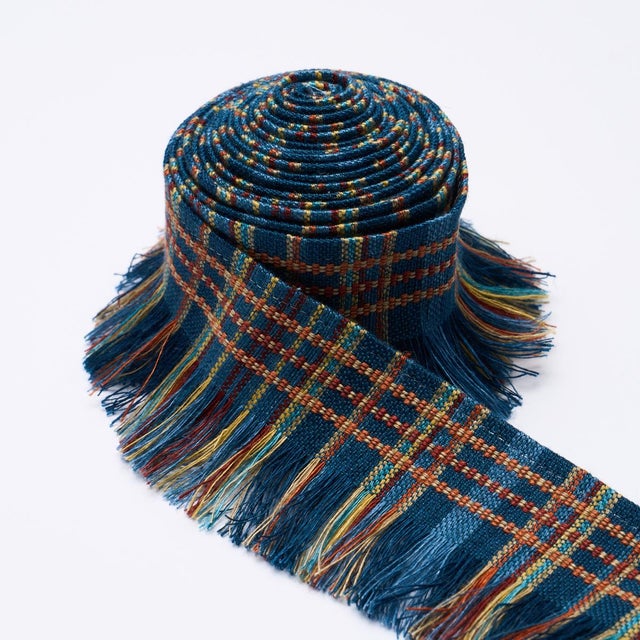 Contemporary SAMPLE - Schumacher Joss Trim In Indigo For Sale - Image 3 of 3