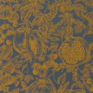 Harlequin Melograno Wallpaper in Gold/Wild Water - a Sample For Sale