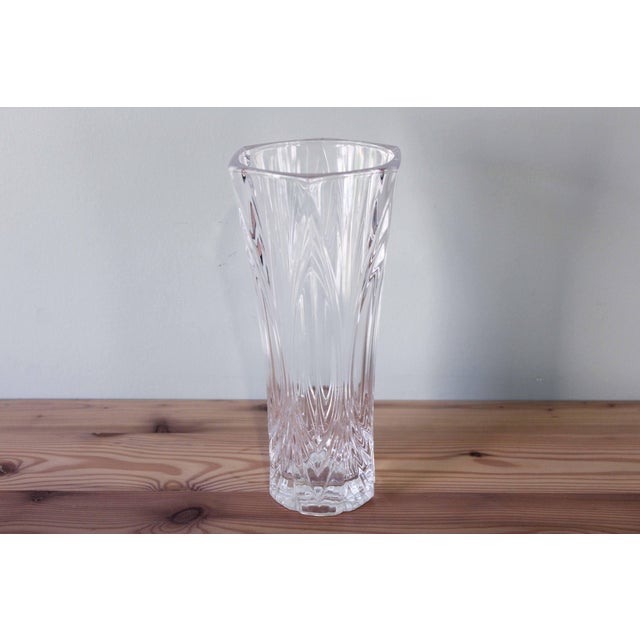 Art Deco Molded Glass Vase from the 1930s A superb, well-made molded glass vase produced in Czechoslovakia. Its...