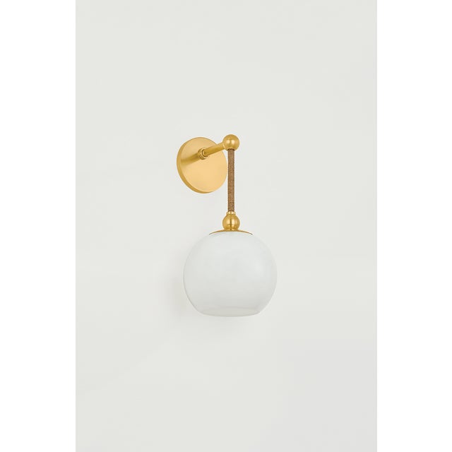 2020s Mitzi Abbie 7.25 in. 1 Light Wall Sconce in Aged Brass Finish For Sale - Image 5 of 10