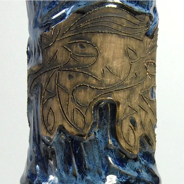 Brown Italian Ceramic Vase from Ausella Ceramiche Sicily, 1960s For Sale - Image 8 of 11