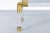 Mid-Century Modern Vintage Italian Modernist Lucite and Brass Coffee Table, 1970s For Sale - Image 3 of 12