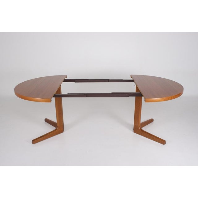 Wood Round Teak Table with Two Extensions from AM Møbler, Denmark, 1970s For Sale - Image 7 of 12