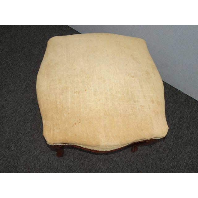 Gold Antique French Country Gold Bench Stool For Sale - Image 8 of 12