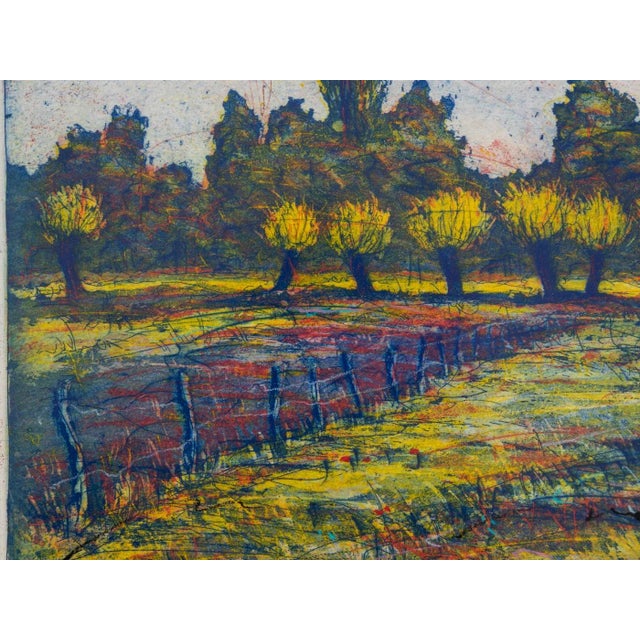 Gerhard Messemer, Weiden III, Color Etching on Paper, Framed For Sale - Image 7 of 12