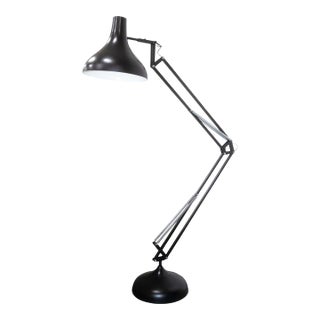 Rare Vintage Gaetano Pesce Attributed Moloch Oversized Black Drafting Floor Lamp For Sale