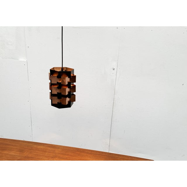 Black Mid-Century Danish Copper Pendant from Lyfa, 1960s For Sale - Image 8 of 18