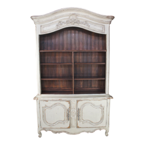 Late 20th Century Monumental Habersham Plantation Chic French Provincial Hutch China Cabinet 102"