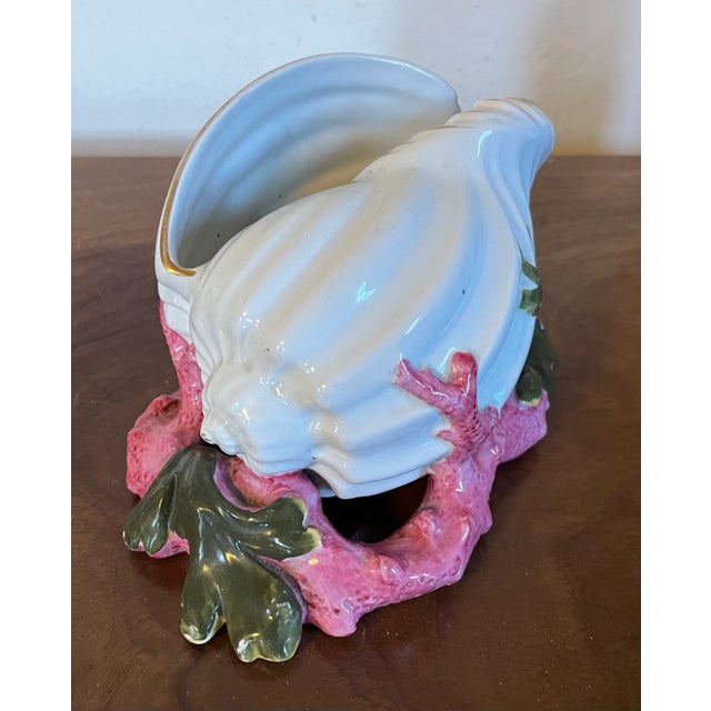 Mid 19th Century Antique 19th Century English Copeland Porcelain Sea Shell Spooner Vase For Sale - Image 5 of 11