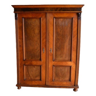 Antique Mahogany and Walnut Cabinet For Sale