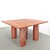 Square Model Colonnato Table in Red Travertine Marble by Mario Bellini for Cassina, 1970s For Sale - Image 6 of 18