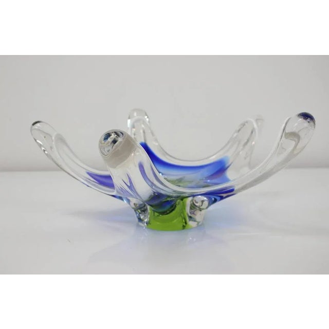 Made in Czechoslovakia of art glass. Very good original condition. This piece is attributed to the mentioned...