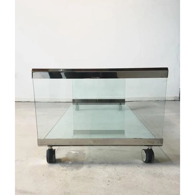 Chrome & Glass Coffee Table by Pierangelo Galotti for Galotti & Radice, 1975 For Sale - Image 4 of 7