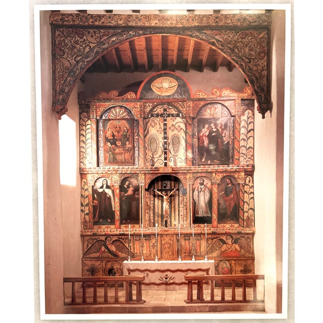 Rustic Vintage Photographic Print of Holy Cross Catholic Church Santa Cruz De La Canada Church Santa Fe For Sale - Image 3 of 9